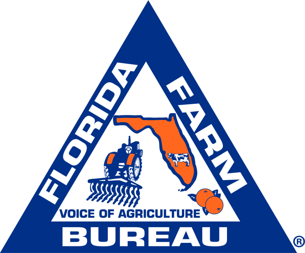 Florida Farm Bureau logo with tractor and map